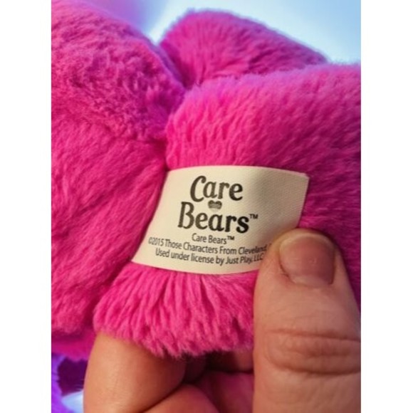 2015 Just Play Care Bears Cheer Bear Plush Stuffed Animal Pink Rainbow 14" - Picture 4 of 4